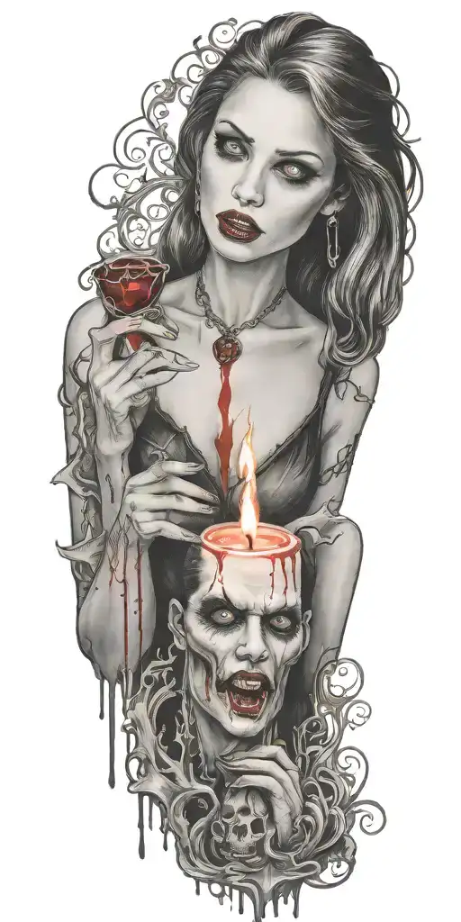 Vampire Blood Women Candle Burning