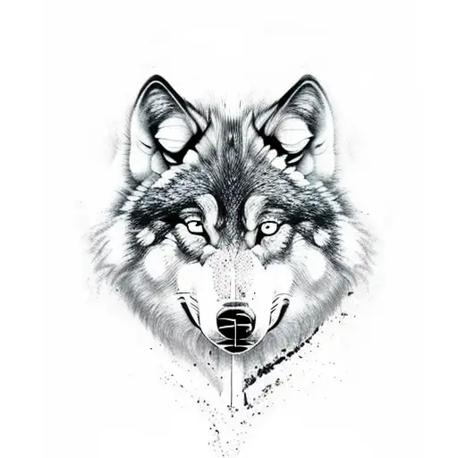 Black And White Pasive Wolf