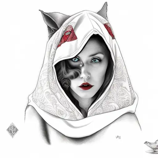 A Red Riding Hood And The Woolf In On Person