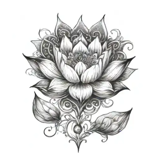 Lotus With Triquetra Inside