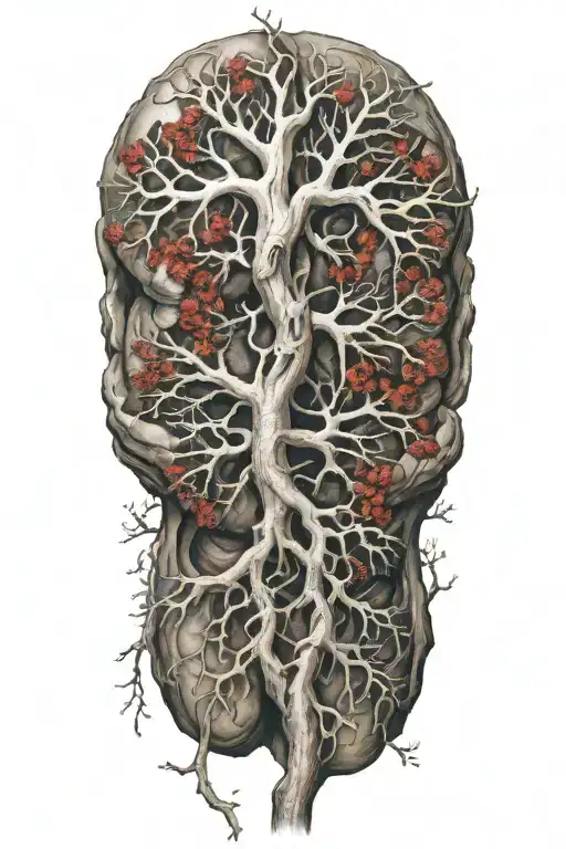 Two Kidneys Arteries Branching