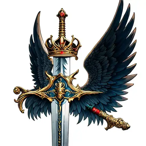 Sword With Wings And Crown