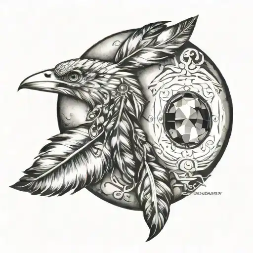 Native Feathers Gem Stone