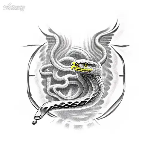 Diving Eagle Clutching Snake