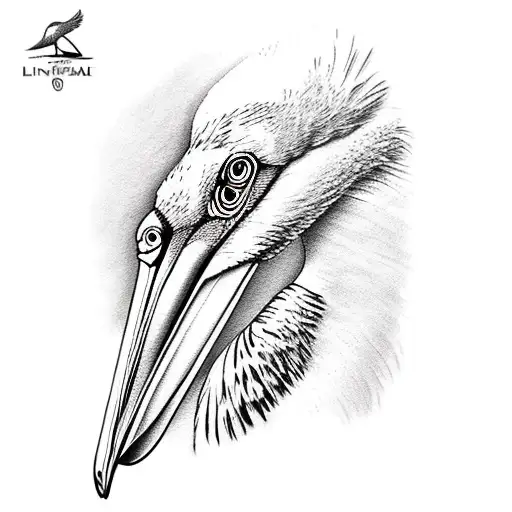 Line Drawing Pelican