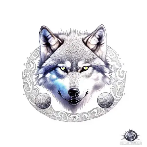 Nordic 2 Wolves Skoll And Hati Sun And Moon