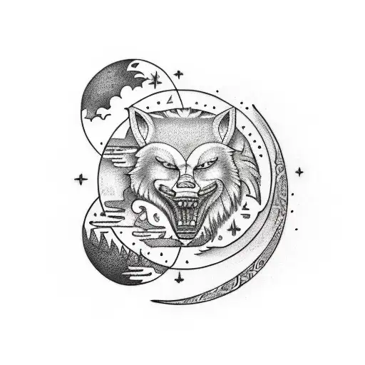 Nordic Skoll And Hati Chasing The Sun And Moon