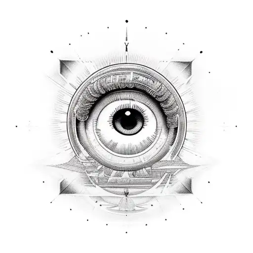 All Seeing Eye With By Music Symbols