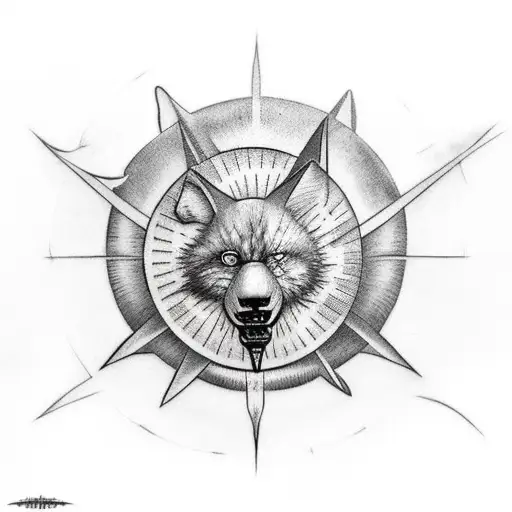 Nordic Skoll And Hati Chasing The Sun And Moon