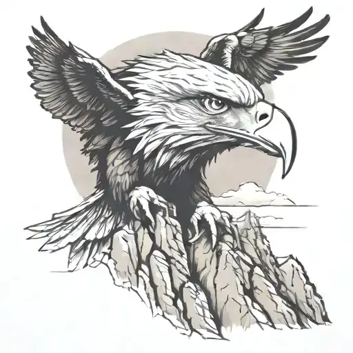 Mountain And Eagle