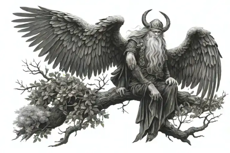 Odin Hanging From Tree Of Life