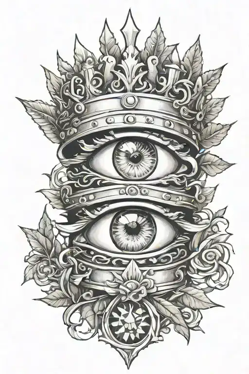 Train Justice Eye Triangle Crown Laurels Checkerboard