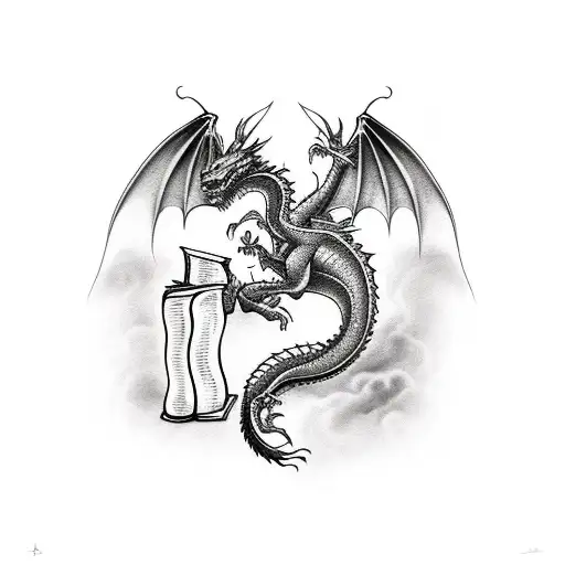 Dragon With Book