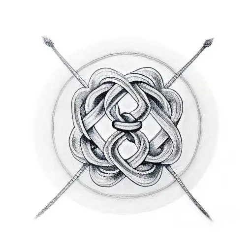 Infinity Knot Representing Buddhist Concept Of Emptiness