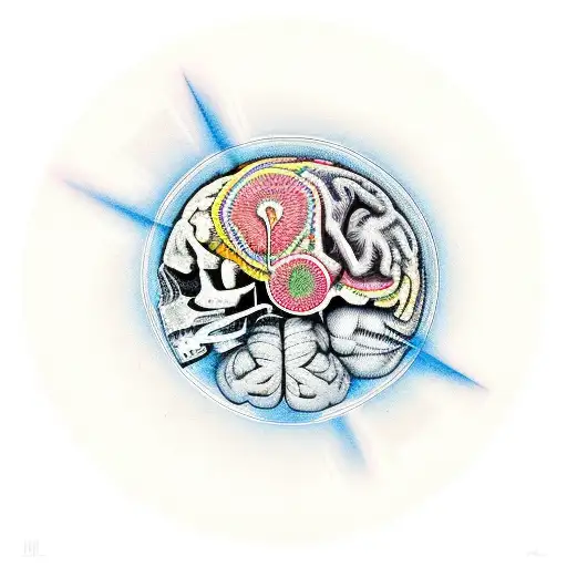 Human Sull In Half With The Planet As The Brain