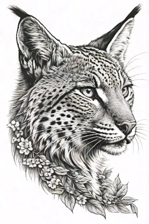 Lynx On Shoulder With Nature Theme Everywhere Else