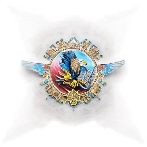 Aguila Color Cielo Reloj Romano