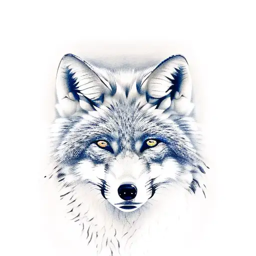 Wolf Protecting Fox Pup