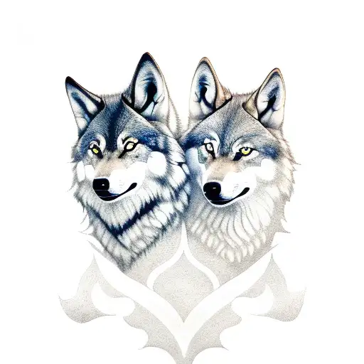 Nordic 2 Wolves Skoll And Hati Sun And Moon