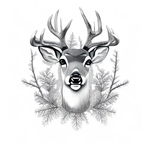 Tree In Shape Of Deer