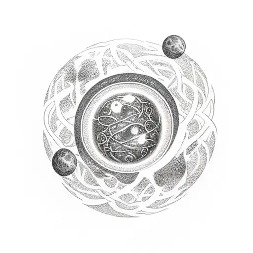 Norse Yggdrasil Galaxy Moon