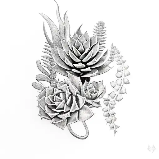 Horse With Succulents