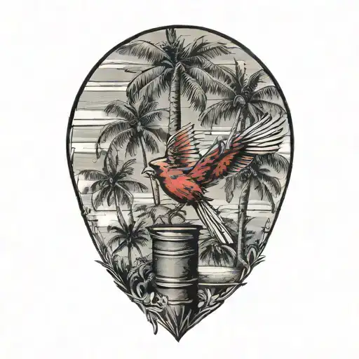 Flying Cardinal Palm Trees Book