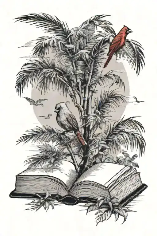 Cardinal Flying Palm Trees Book