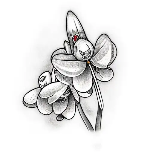 Water Bearer And Snowdrop Flower