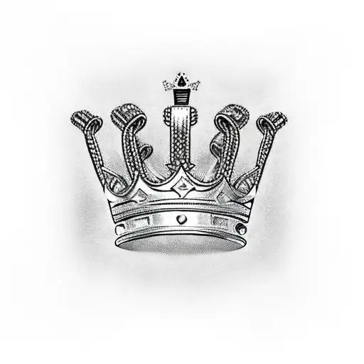 King's Crown With Banner