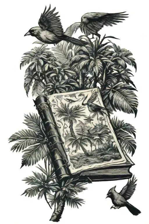 Flying Cardinal Palm Trees Book