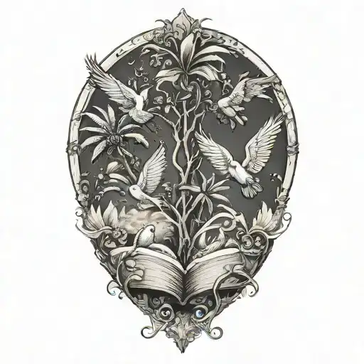 Flying Cardinal Palm Trees Book