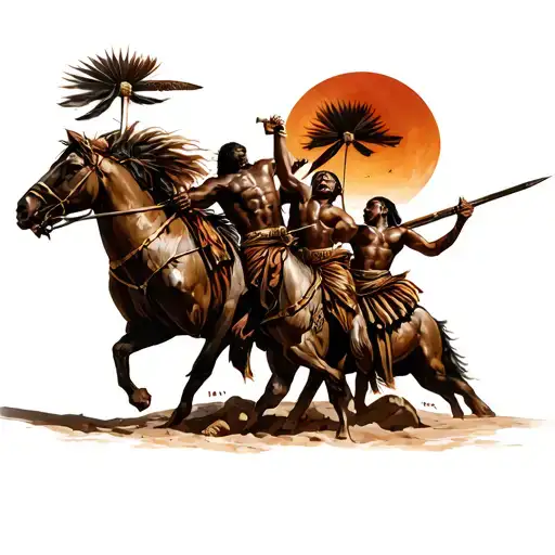 Epic African Battle Scene