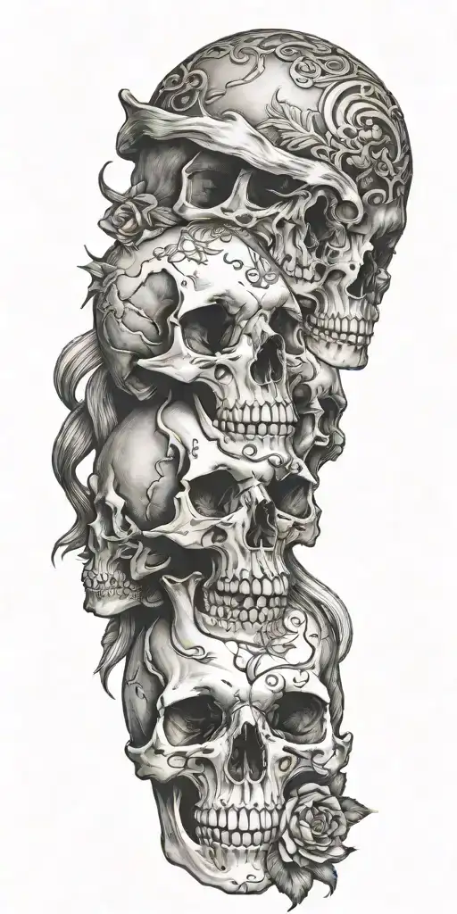 Morrigan Goddess Skulls And Buck Skull