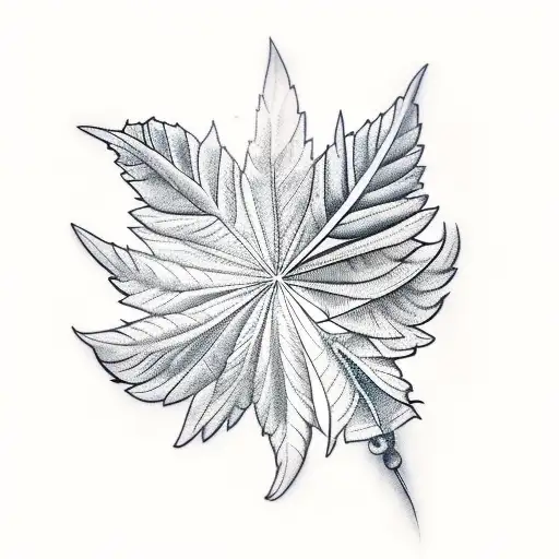 Tattoo For 4 Friend Including Weed Leaf