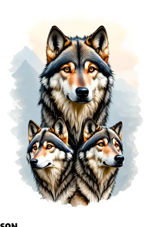 Wolf Pack Symbolizing Your Kid
