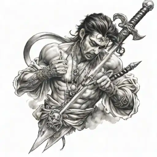 Kalki With Sword Piercing