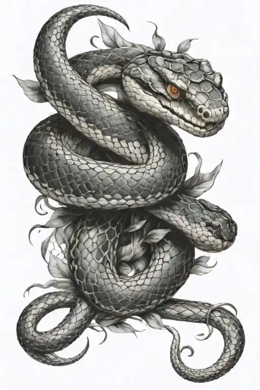 Heary With Snake Wrapped