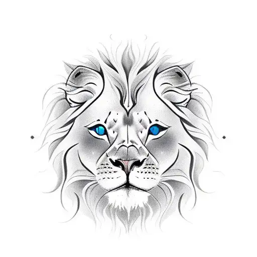 One Eye Half Lion Half Cat