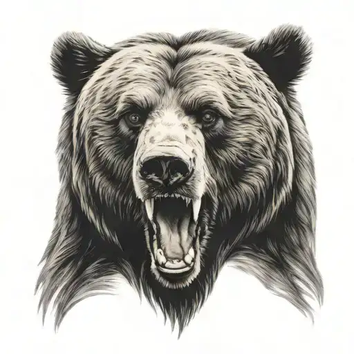 Intimidating Bear Head
