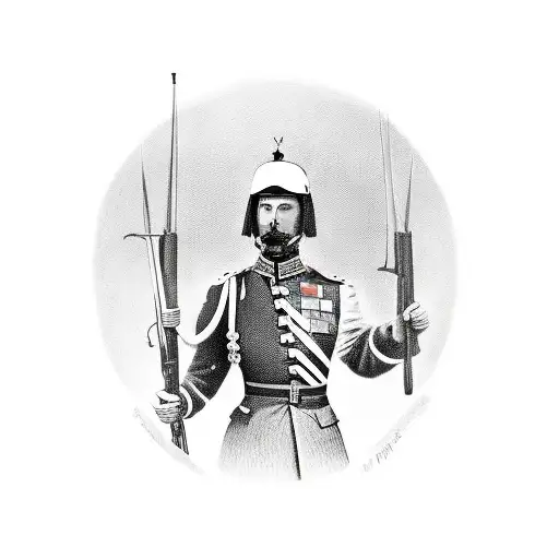 Austrian Soldier With Bmw 3 Series Car Ktm Motorcycle And The Country Austria