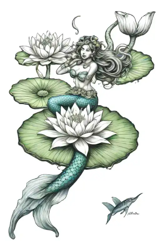 Mermaid Lotus Lily Pad