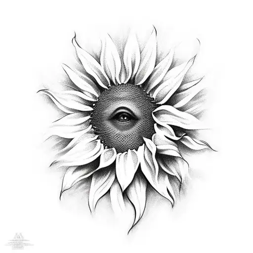 Sunflower With Dark Alternative Gothic Feel