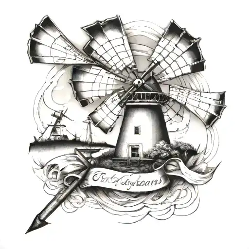 Windmill And Triathlon Symbol Morphing