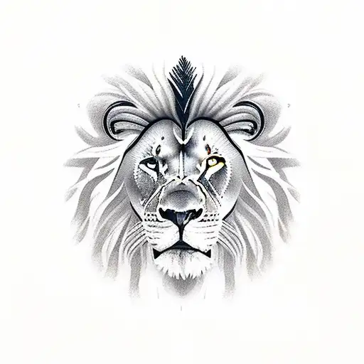 Gladiator And Lion Shoulder Tattoo Designs