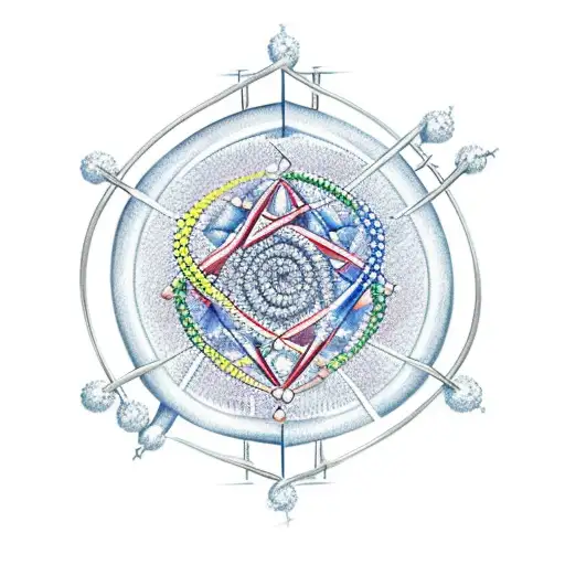 Dna Molecule Pierced By A Sword