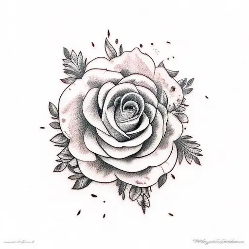 Floral Tattoo With Flowers From December And March