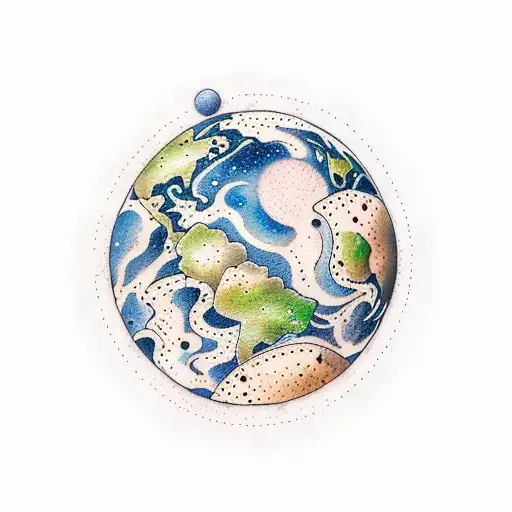 A Realistic Depiction Of A Mountain Range With Planets And Stars Scattered In The Sky