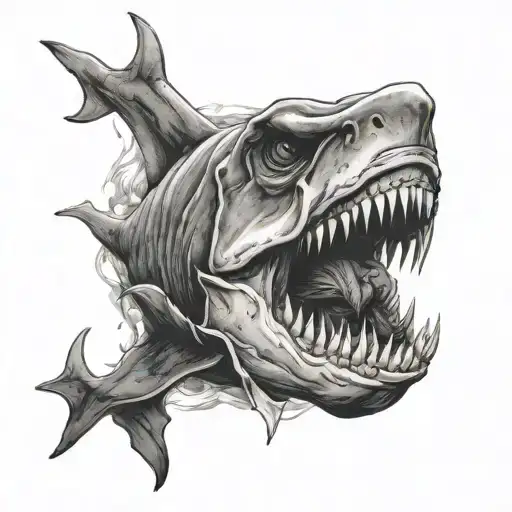King Shark Skull Surrounded