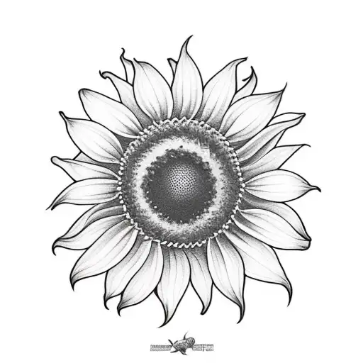 Queen Bee With Sunflower